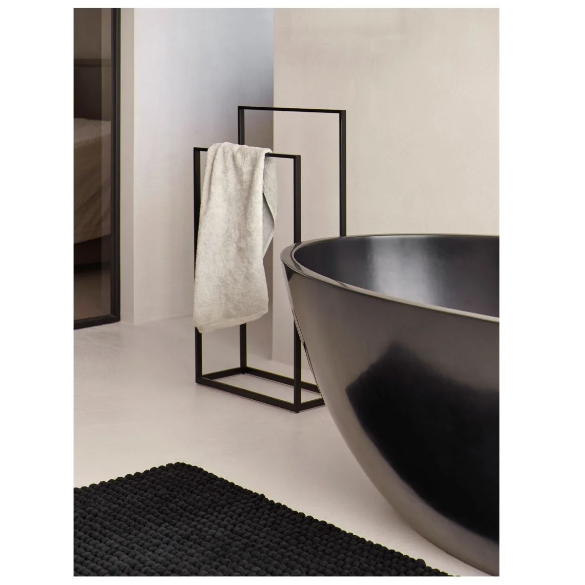 Килимок для ванної Aquanova Axel, 70x120 cm, Black (AXEBML-09) - Фото 2