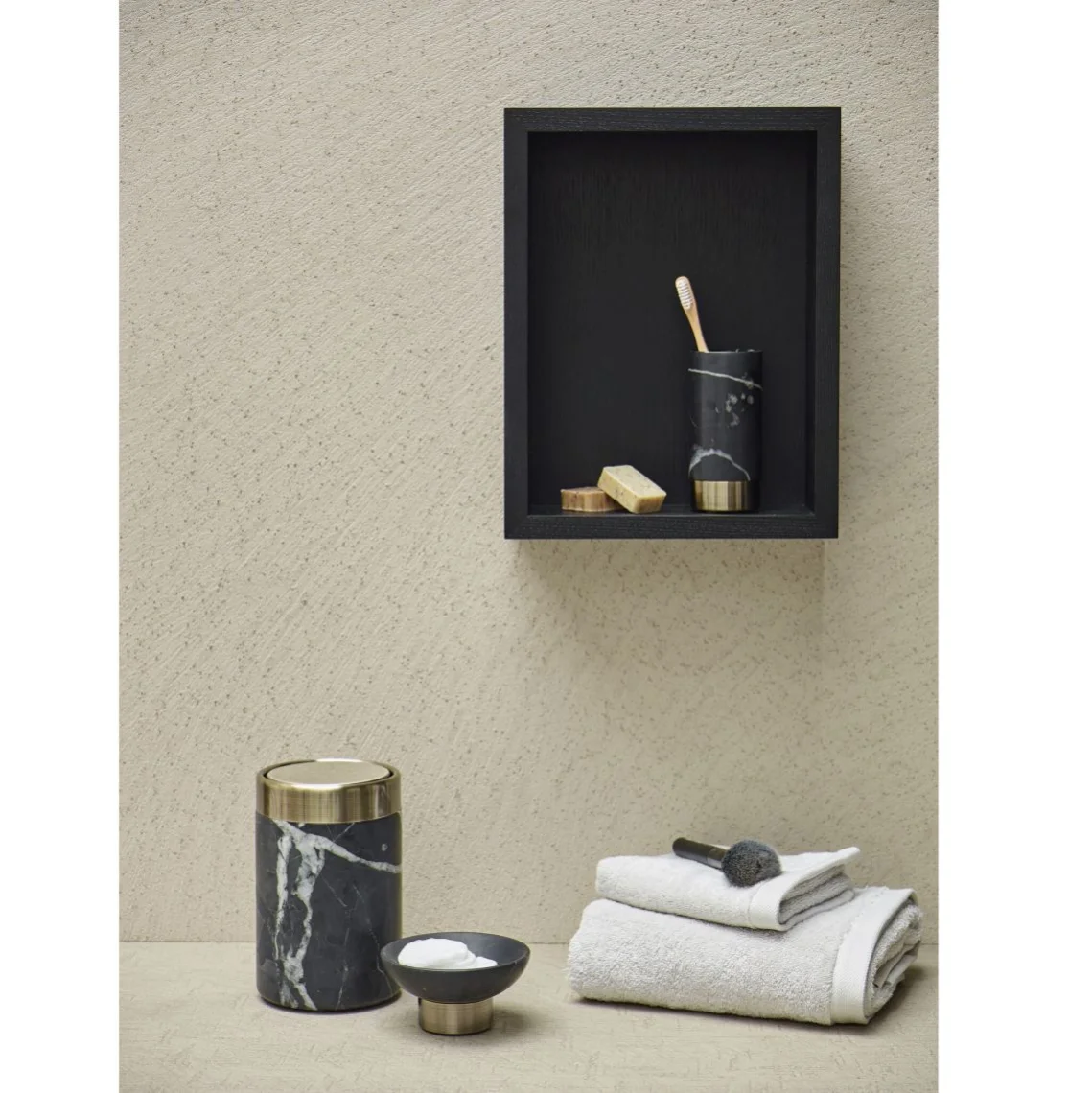 Полочка настенная Aquanova Cole, куб 28x12x36 cm, Black (COLWCM-09) - Фото 2