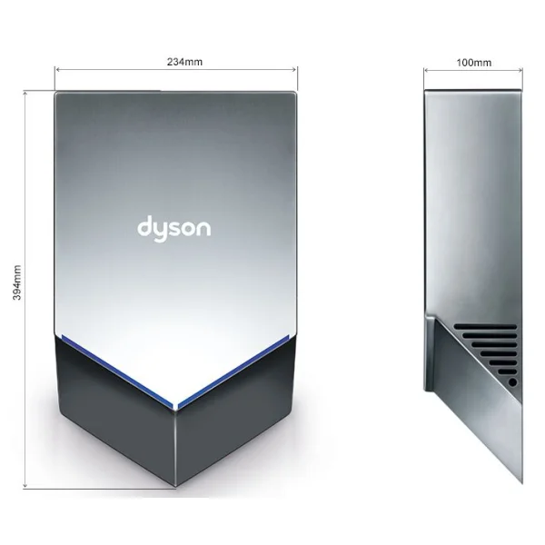 Сушка для рук Dyson Airblade V Quiet HU02, nikel /замена AB12 (HU02) - Фото 4