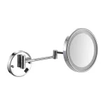 Зеркало для ванной NOFER Vanity увеличительное x3, с LED подсветкой и регулировкой, хром (08006.B) - Фото 1