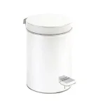 Урна для мусора Nofer 5L, нержавеющая сталь, белая (09100.05.W) - Фото 1