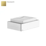 Мыльница Gessi Rettangolo, настенная, белая, Bruched Brass PVD (20801727) - Фото 1