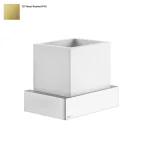 Стакан Gessi Rettangolo, настенный, белый, Bruched Brass PVD (20807727) - Фото 1