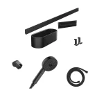 Комплект аксессуаров Hansgrohe WallStoris Activation EcoSmart 7в1, Matt Black (24291670) - Фото 1