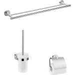Набор аксессуаров 3 в 1, Hansgrohe Logis Universal, хром (41727000) - Фото 1