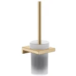 Щетка для унитаза Hansgrohe AddStoris подвесная, Brushed Bronze/стекло (41752140) - Фото 1