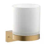 Стакан подвесной Hansgrohe AddStoris S, Brushed Bronze/стекло (41769140) - Фото 1