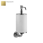 Склянка Gessi Venti 20, настінна, біла, Bruched Brass PVD (65407727) - Фото 1