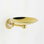 Мыльница металлическая подвесная THG Malmaison Cristallia Diamantl, polished gold (U1K-F01-546GM) - Фото 1