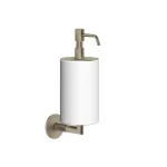 Дозатор для жидкого мыла Gessi Anello, белый, Finox Brushed Nickel (63713-149) - Фото 1