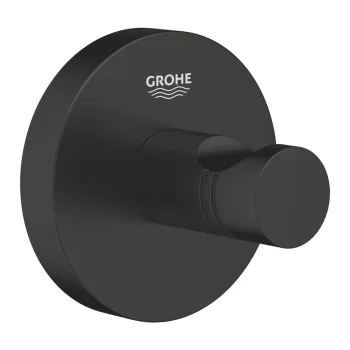 Гачок Grohe Essentials одинарний, чорний матовий (1024602430) - Фото №1