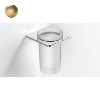 Стакан для щеток Sonia S-Cube Brushed Gold 85х110х95… - Фото №1