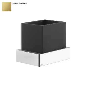 Склянка Gessi Rettangolo, настінна, чорна, Bruched… - Фото №1