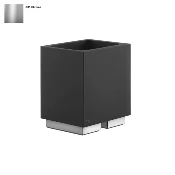 Склянка Gessi Rettangolo, настільний, чорний, Chrome… - Фото №1