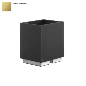 Склянка Gessi Rettangolo, настільна, чорна, Bruched… - Фото №1