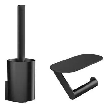 Комплект аксесуарів Hansgrohe WallStoris 2в1, Matt Black (27969670)