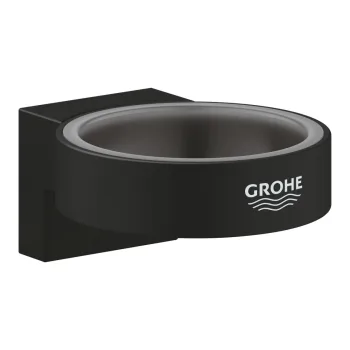 Тримач для склянки та мильниці Grohe Selection, чорний… - Фото №1