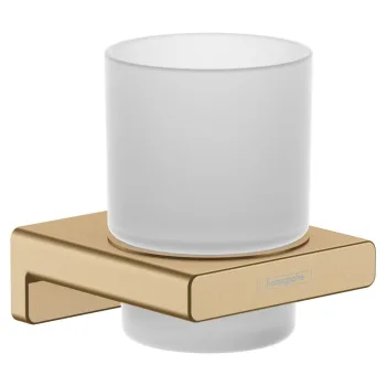Склянка підвісна Hansgrohe AddStoris, Brushed Bronze/скло… - Фото №1