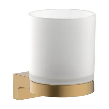 Склянка підвісна Hansgrohe AddStoris S, Brushed Bronze/скло… - Фото №1