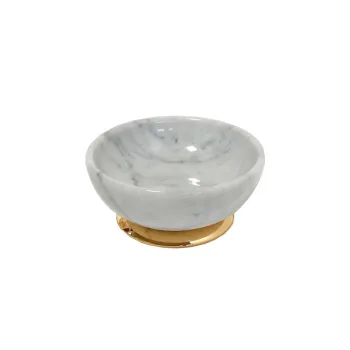 Мыльница 3SC Elegance Marble Carrara, Polished Gold… - Фото №1