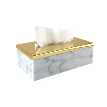 Контейнер для салфеток 3SC Elegance Marble Carrara,… - Фото №1