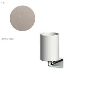 Склянка настінна Zucchetti Medameda, Brushed nickel… - Фото №1