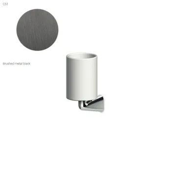 Склянка настінна Zucchetti Medameda, Brushed metal… - Фото №1