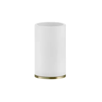 Стакан настольный, Gessi Origini, белый, Bruched Brass… - Фото №1