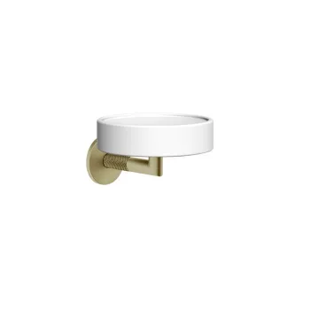 Мыльница Gessi Anello, белая, настенная, Bruched Brass… - Фото №1